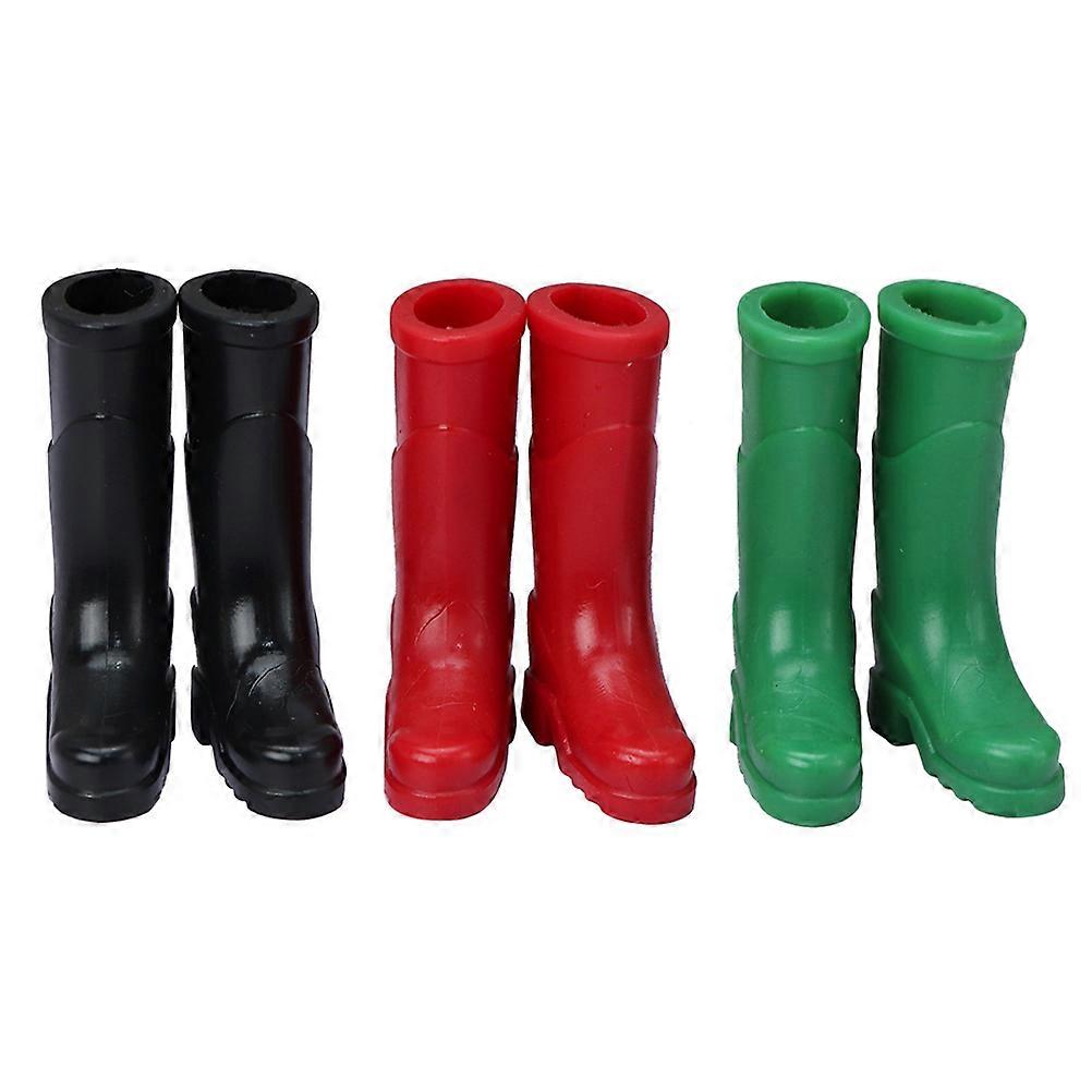 Rain Boots Mini Toy House Simulation Boot Models for Decor 3Pairs