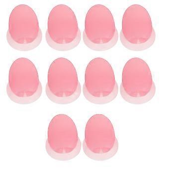 Pink Silicone Lipbrush Cover Protector for 10Pcs Dustproof Brush Sleeves