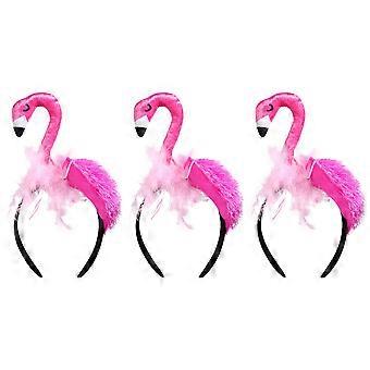 Kreatives Flamingo-Haarband für 6 Kinder auf einer Hawaii-Party