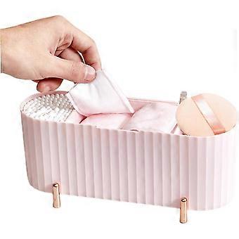 Wattepadhalter mit transparentem Deckel, Kosmetik-Wattestäbchen-Organizer-Box, Tisch-Staubschutz-Padspender, Beauty-Make-up-Stäbchenhalter, Spender OVO