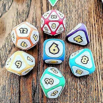 Juego de dados DND para juegos de rol de mesa, dados acrílicos de 7 piezas con diseño de setas (D4, D6, D8, D10, D12 y D20) para juegos de mesa de Dungeons and Dragons.