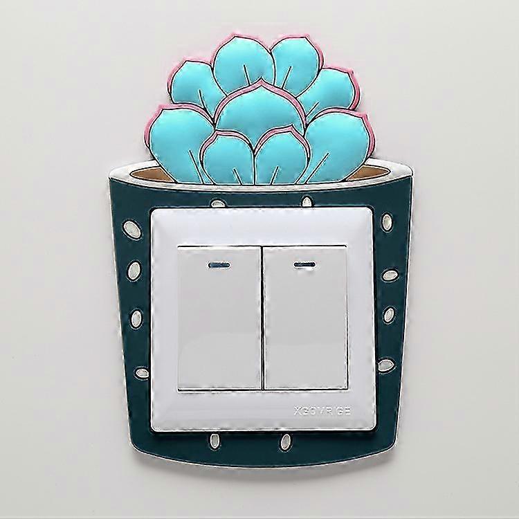Luminous Cactus Switch Stickers 4pcs