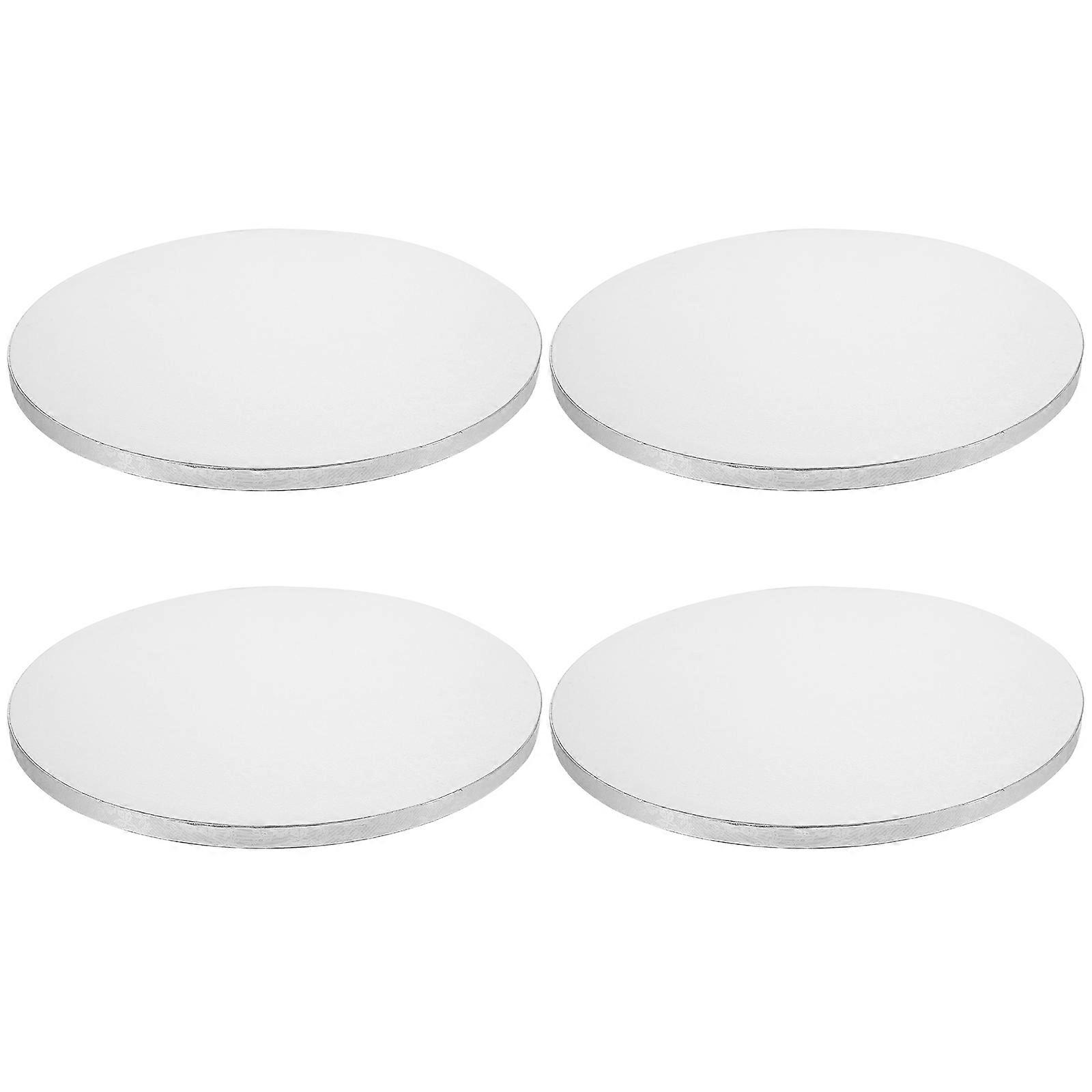 Convenient Cake for Baking 4Pcs Silver Foil Cake Drum
