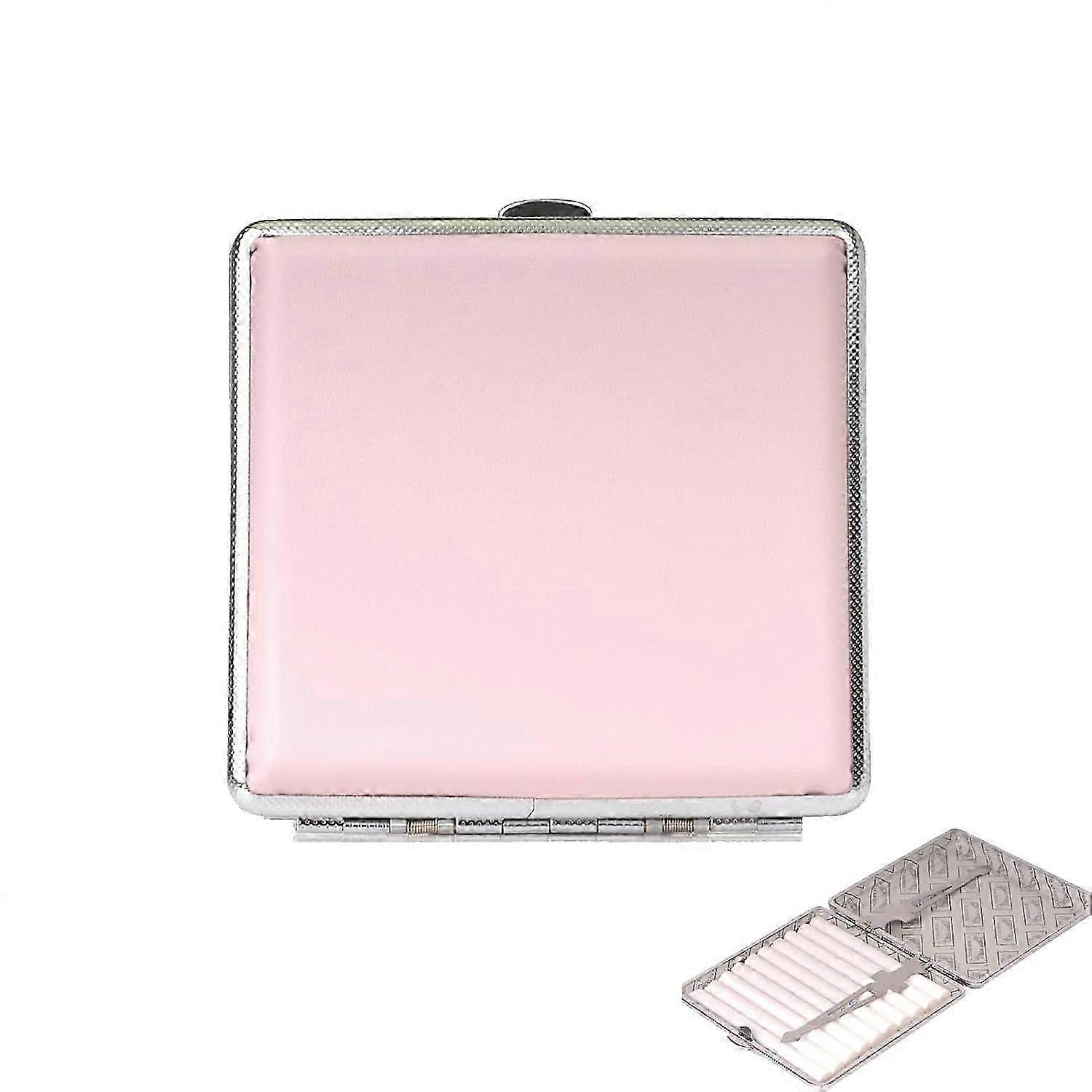 Slim Pink Cigarette Case PU Leather