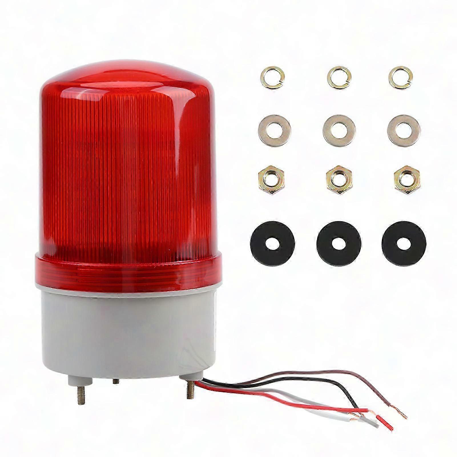 1pc Red LED Emergency Warning Rotating Beacon Light AC220V
