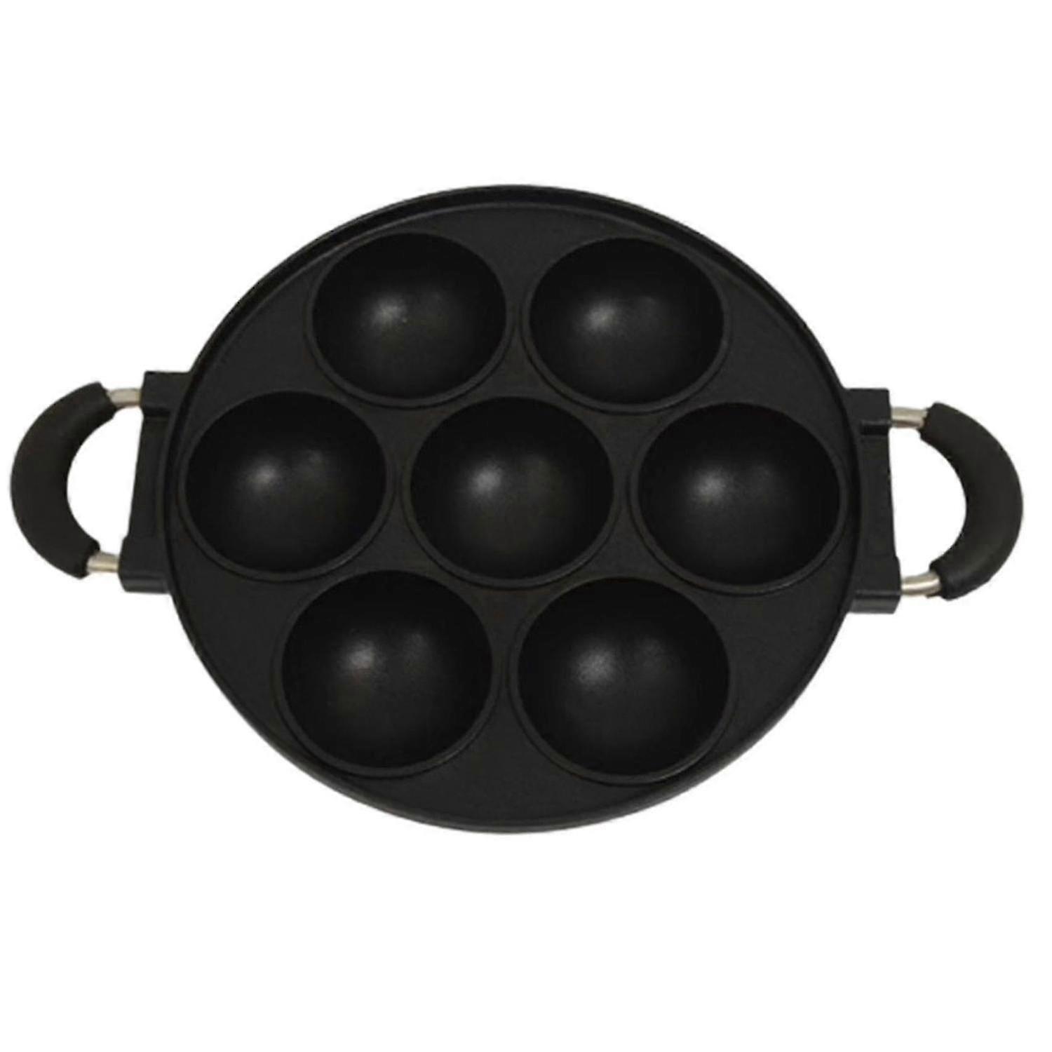7-Hole Cast Iron Omelette Pan