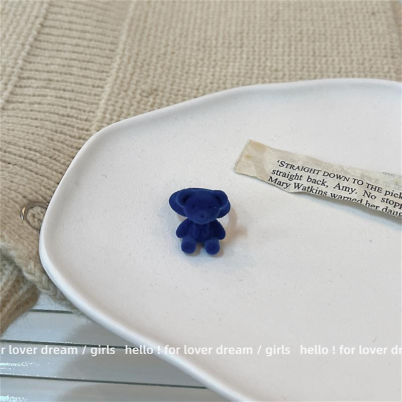 جديد يتدفق الدائري بسبب الدب الأزرق حجم واحد خاتم مفتوح، الحلو والجميل فتاة نمط خاتم سوار