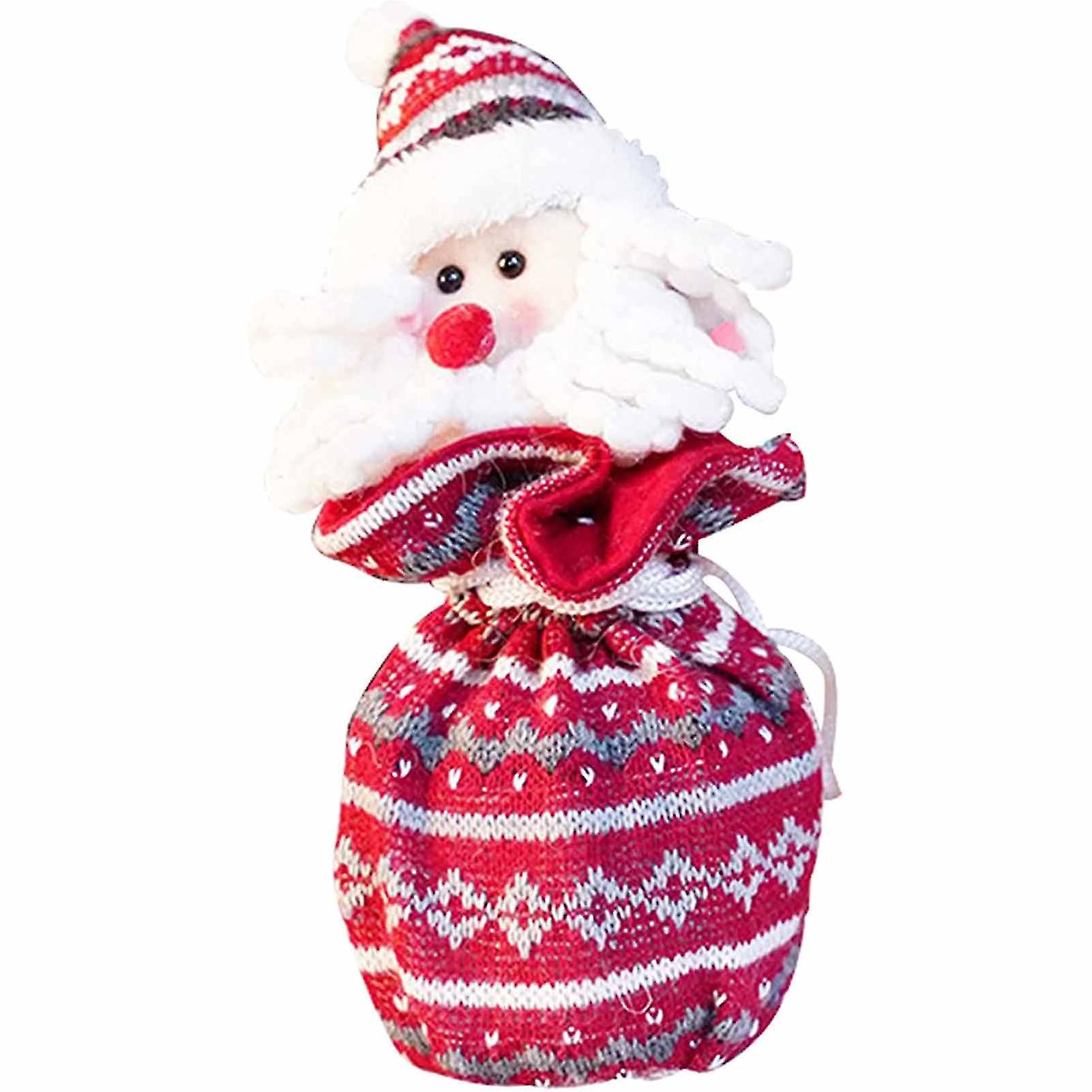 Christmas Plush Doll Drawstring Candy Bag Lovely Interesting Candy Bag