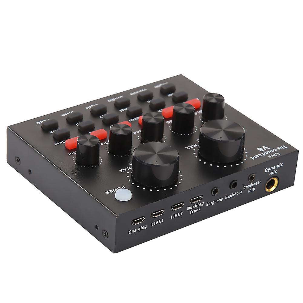 V8 Audio Usb Headset Microphone Webcast Live Sound Card For Phone Computer Computer Accompaniment Mobile Phone Live Broadcast