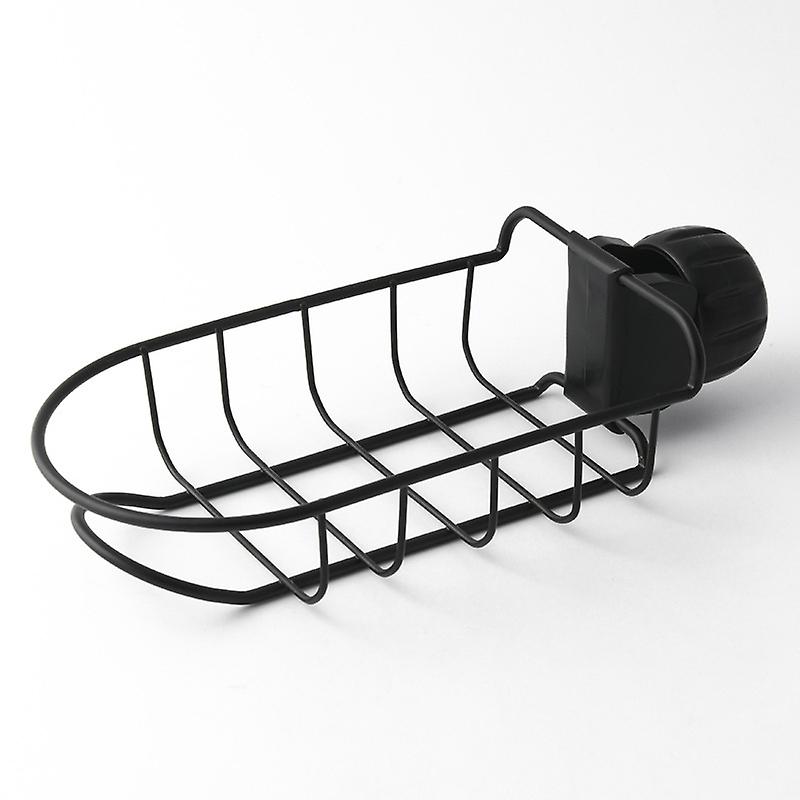 Sink Rack, Sponge Holder, Sink Organizer, Sink Storage Box, Black