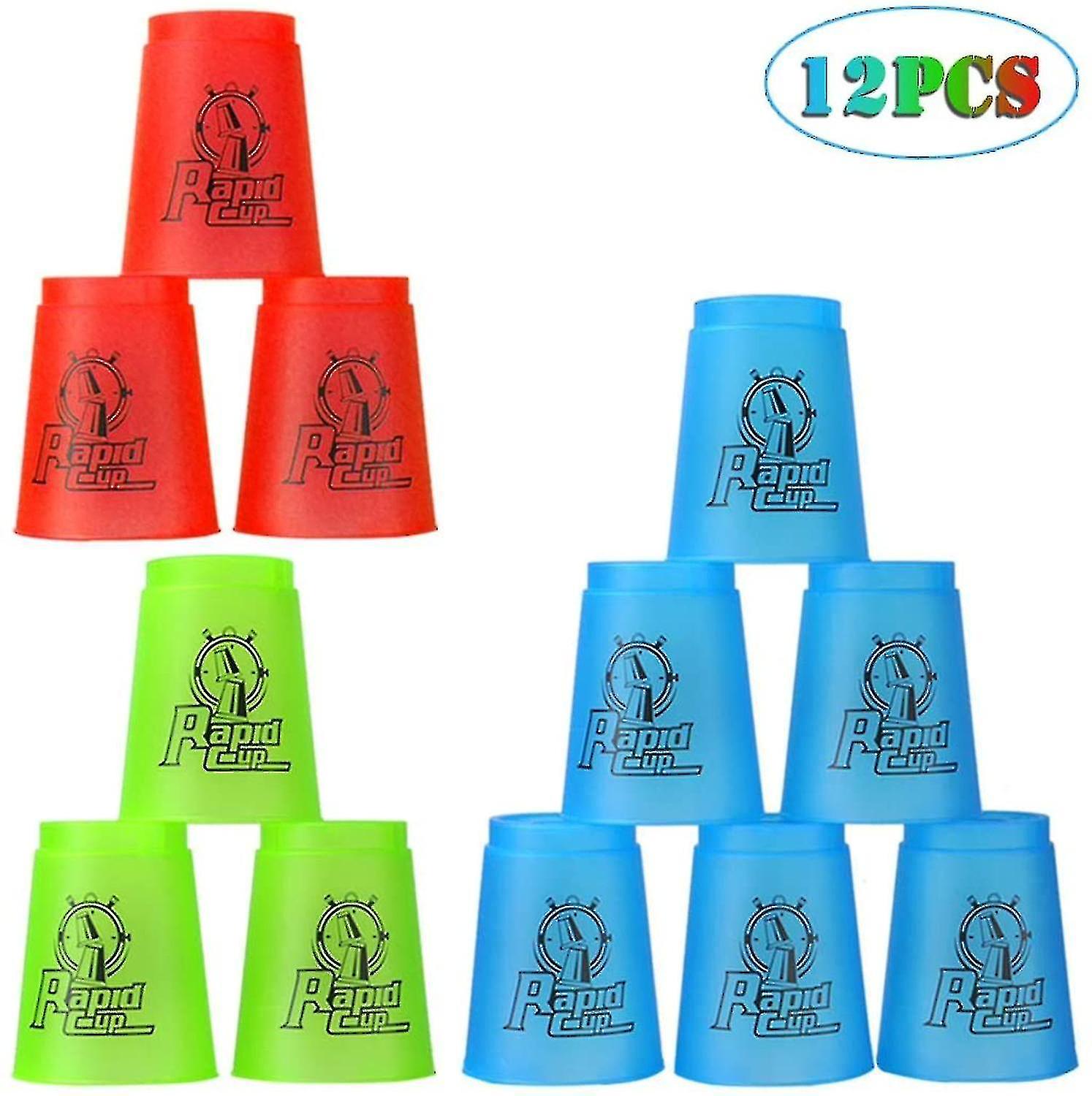 Quick Stack Cups 12 Pack Stacking Cups Children Classic Stack Speed ...