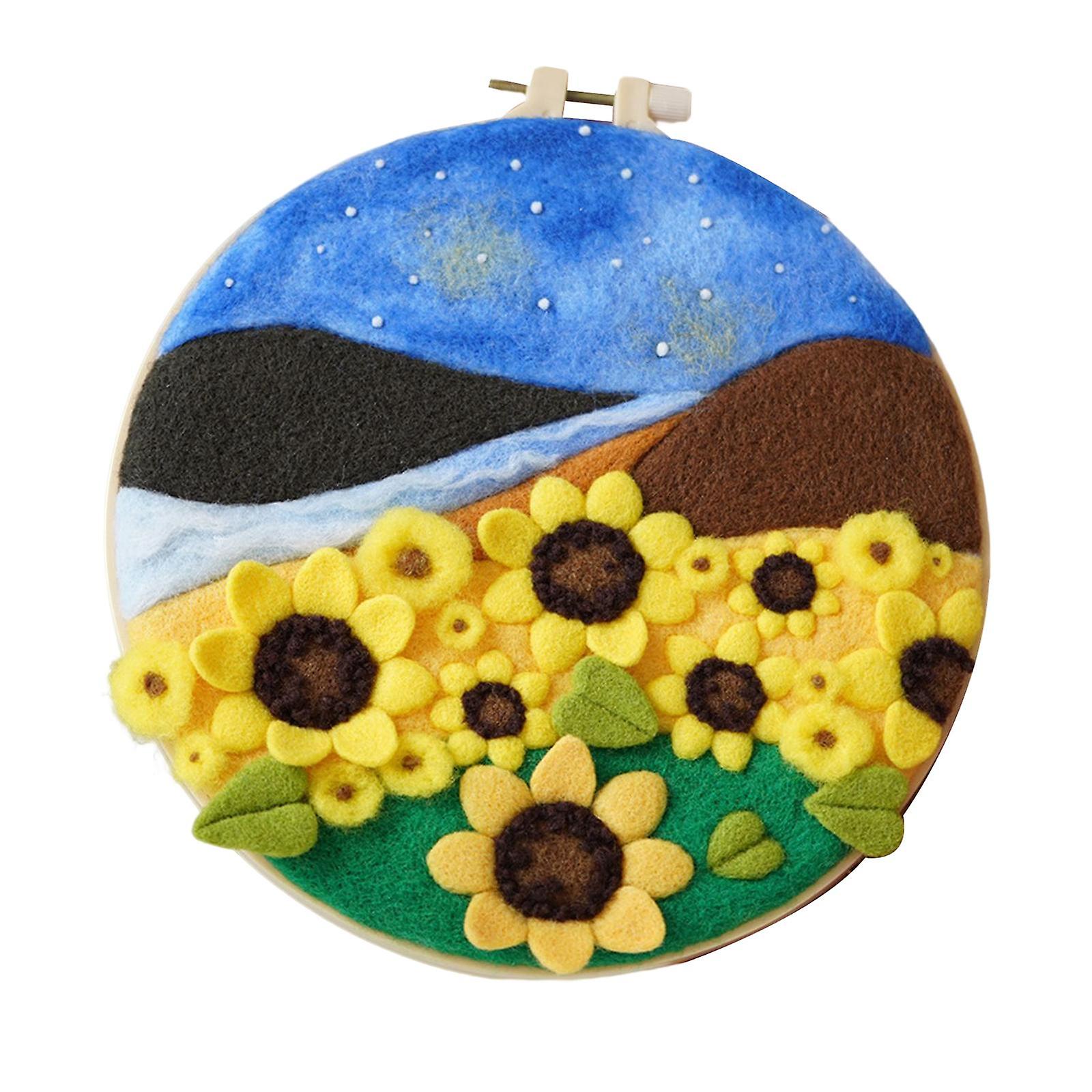 Needle Kit DIY with Instructions Painting Craft Wool Felting for Starter D