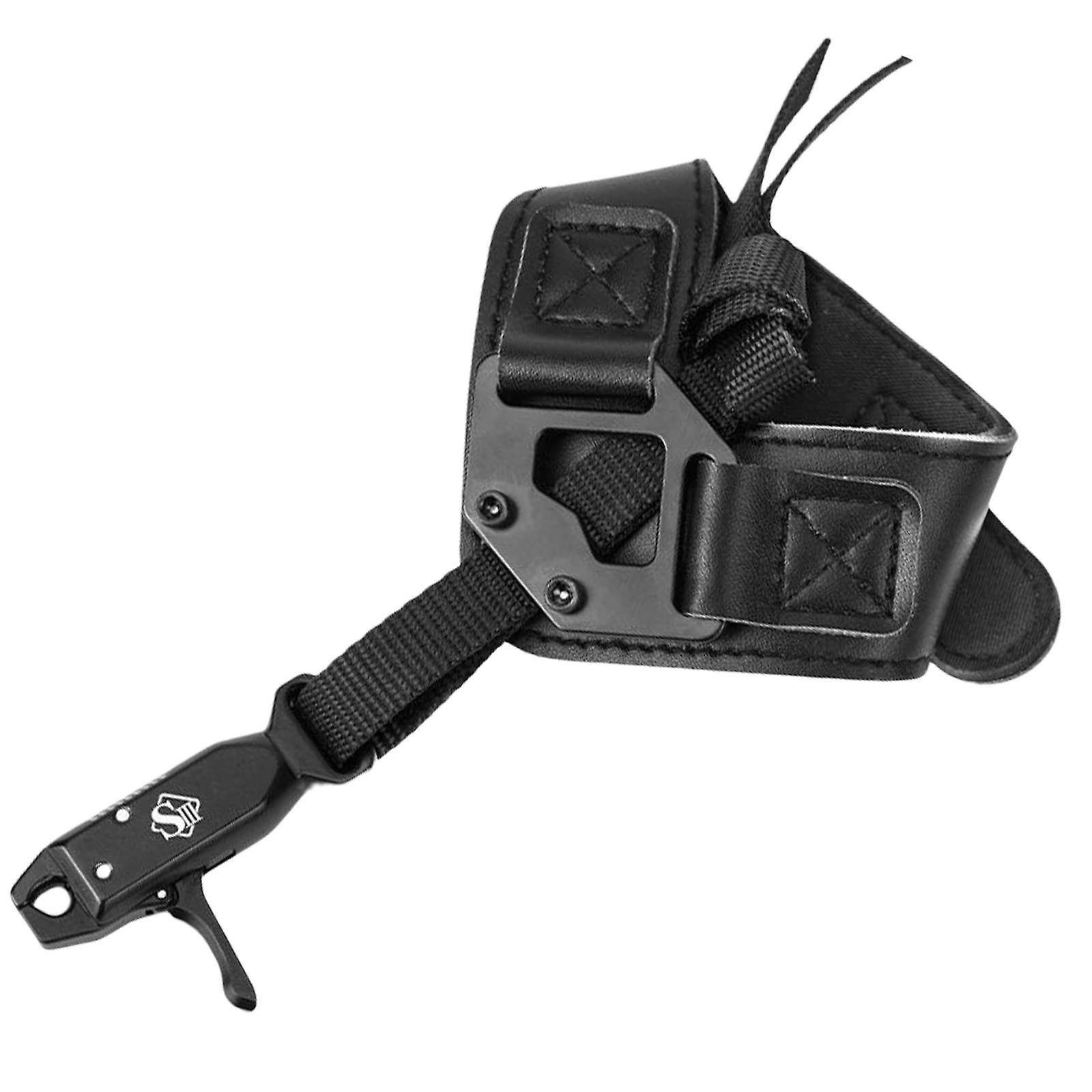Compound Bow Release Aid Archery Shooting Right Left Wrist Strap Black