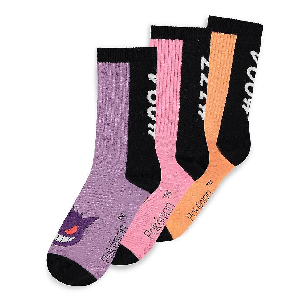 POKEMON Character Set Sport Socks (3 Pack)