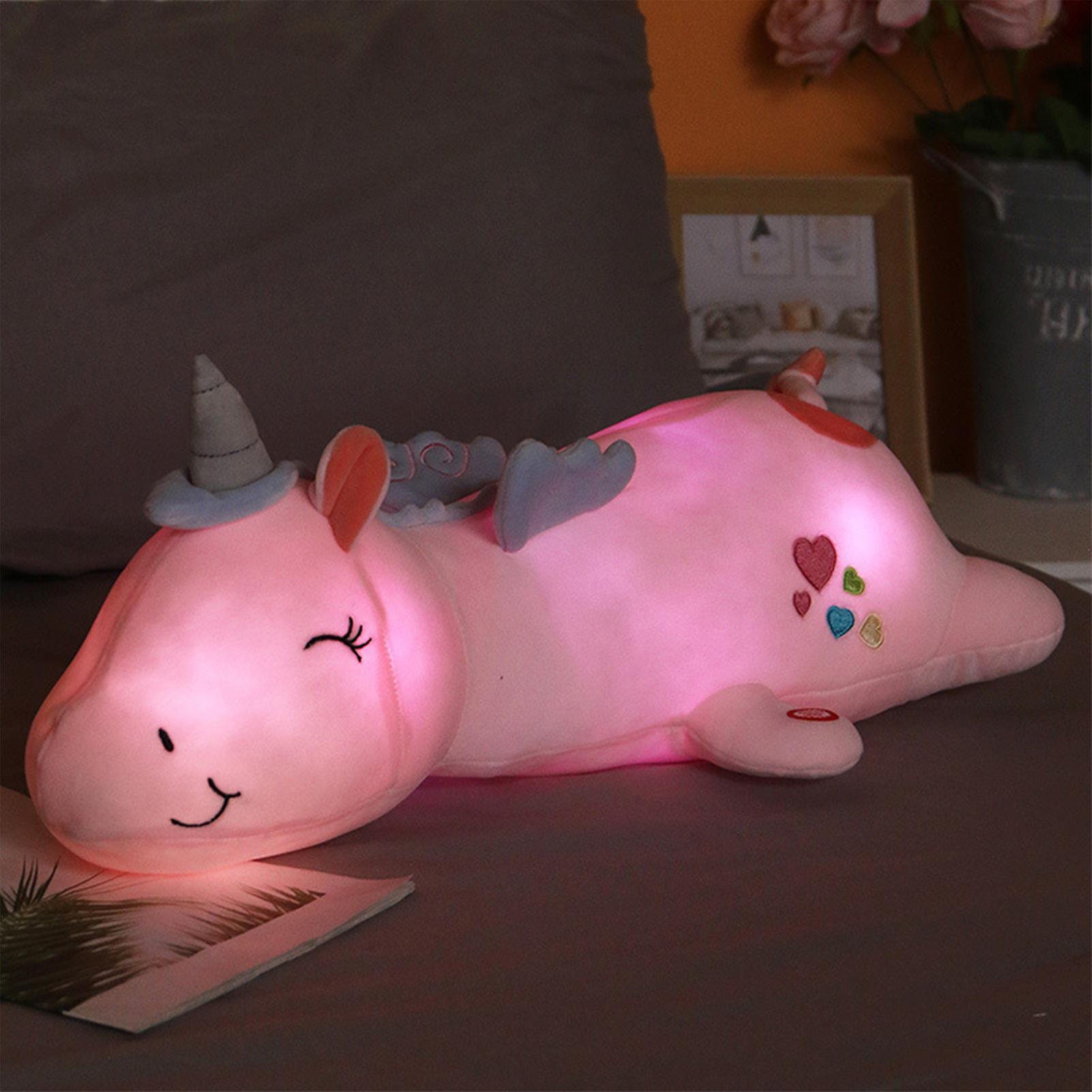 Glowing Unicorn Pillow Dolls Skin-friendly And Soft Fabric Gift For Christmas Birthday