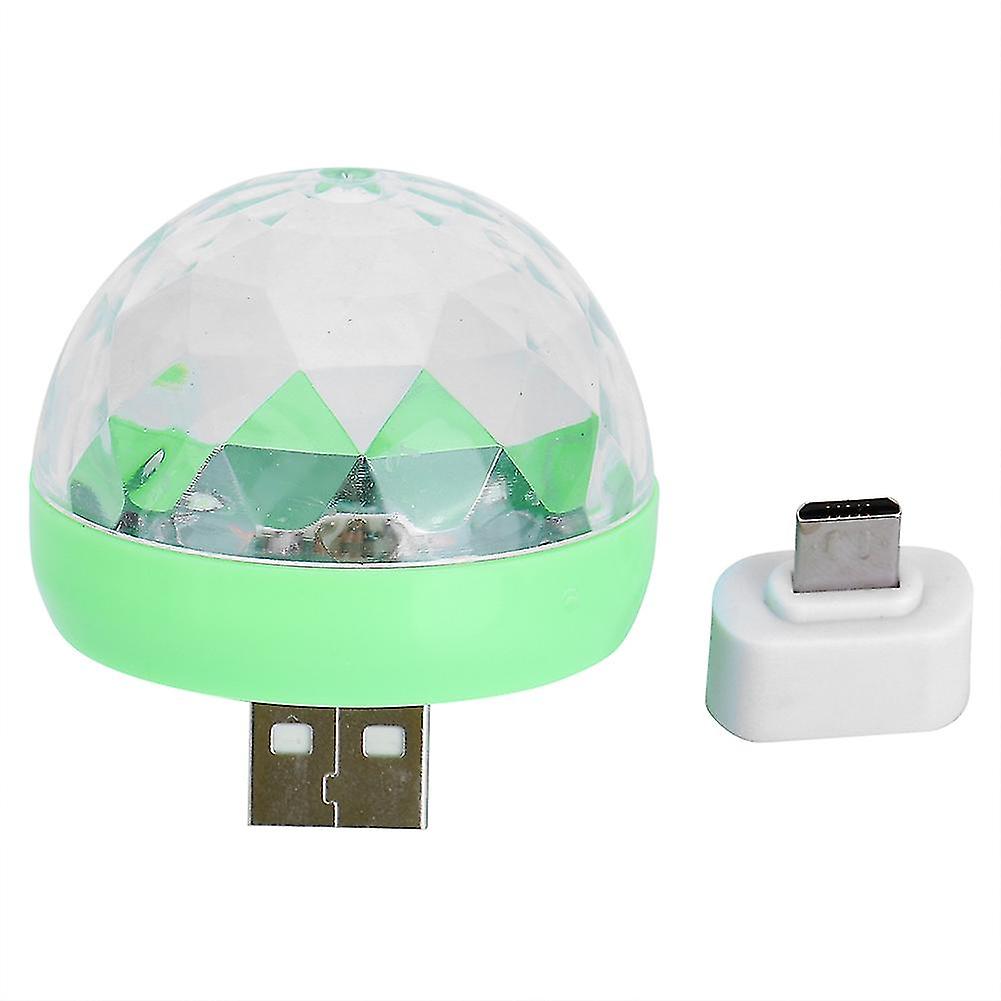 USB Magic Ball Light Voice-Controlled Seven-Colour Flash LED Portable Atmosphere DJ Light Mobile Phone Compatible Android Plastic Compac