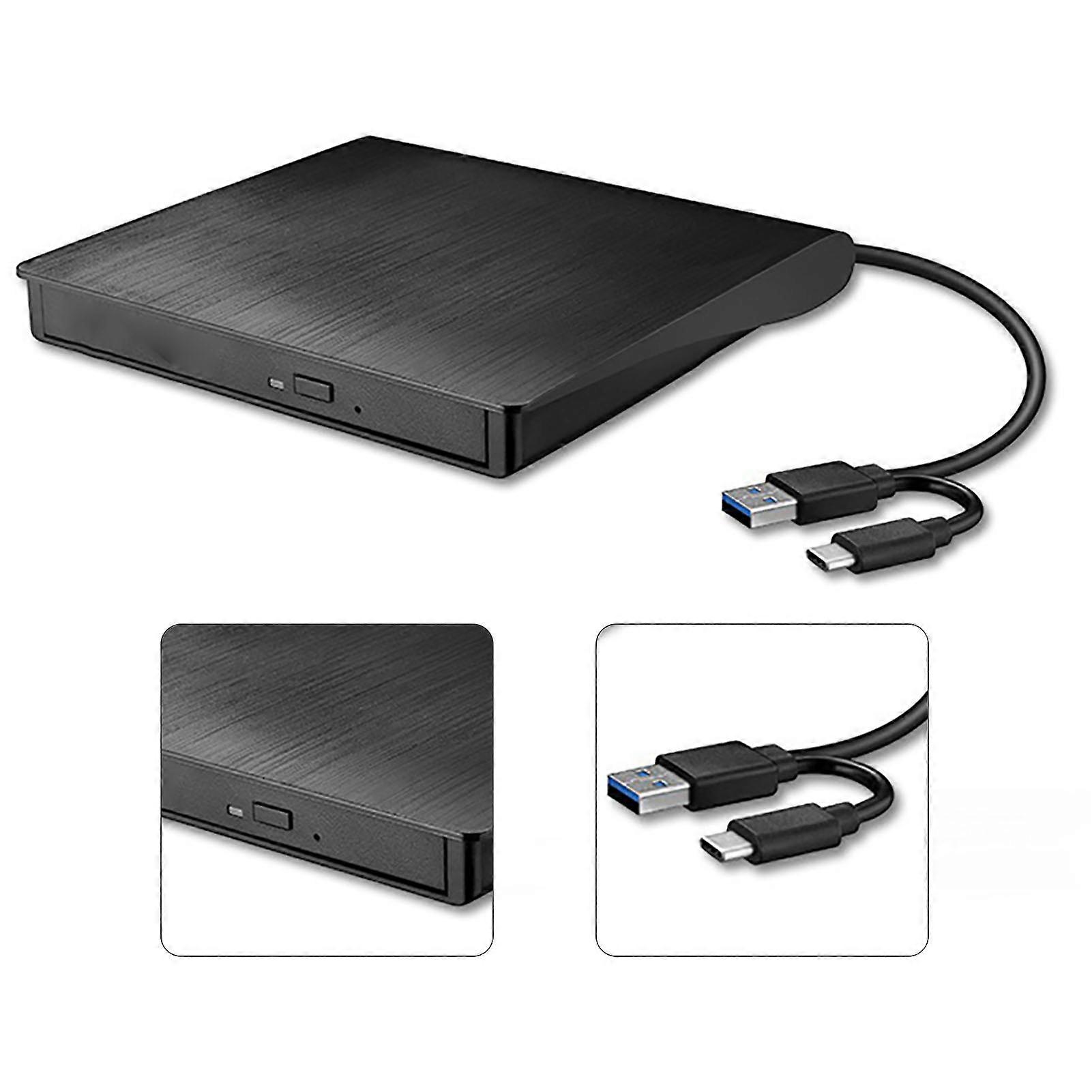 DVD Drive USB3.0 TYPE C Dual Interface Universal Tray Type External Optical Drive DVD Player CD Burner 