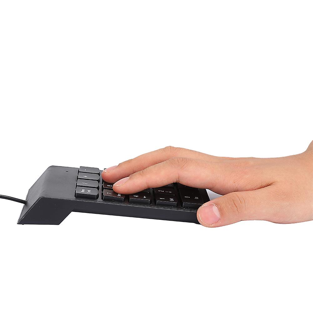 18 Key USB Keyboard Wired Digital Mini Financial Accounting Numeric Expand DesktopBlack 