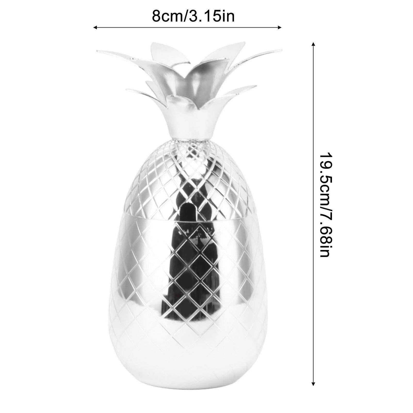 Pineapple Shape Cocktail Shaker 500ml Stainless Steel Silver