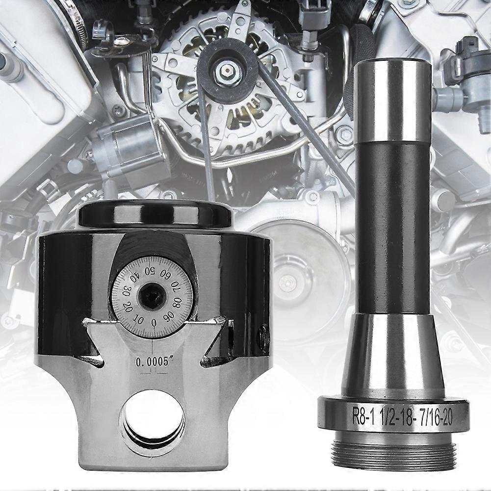 F1-3/4in Boring Head Adjustable R8 F1 Shank Durable for Wood Metalworking Lathes