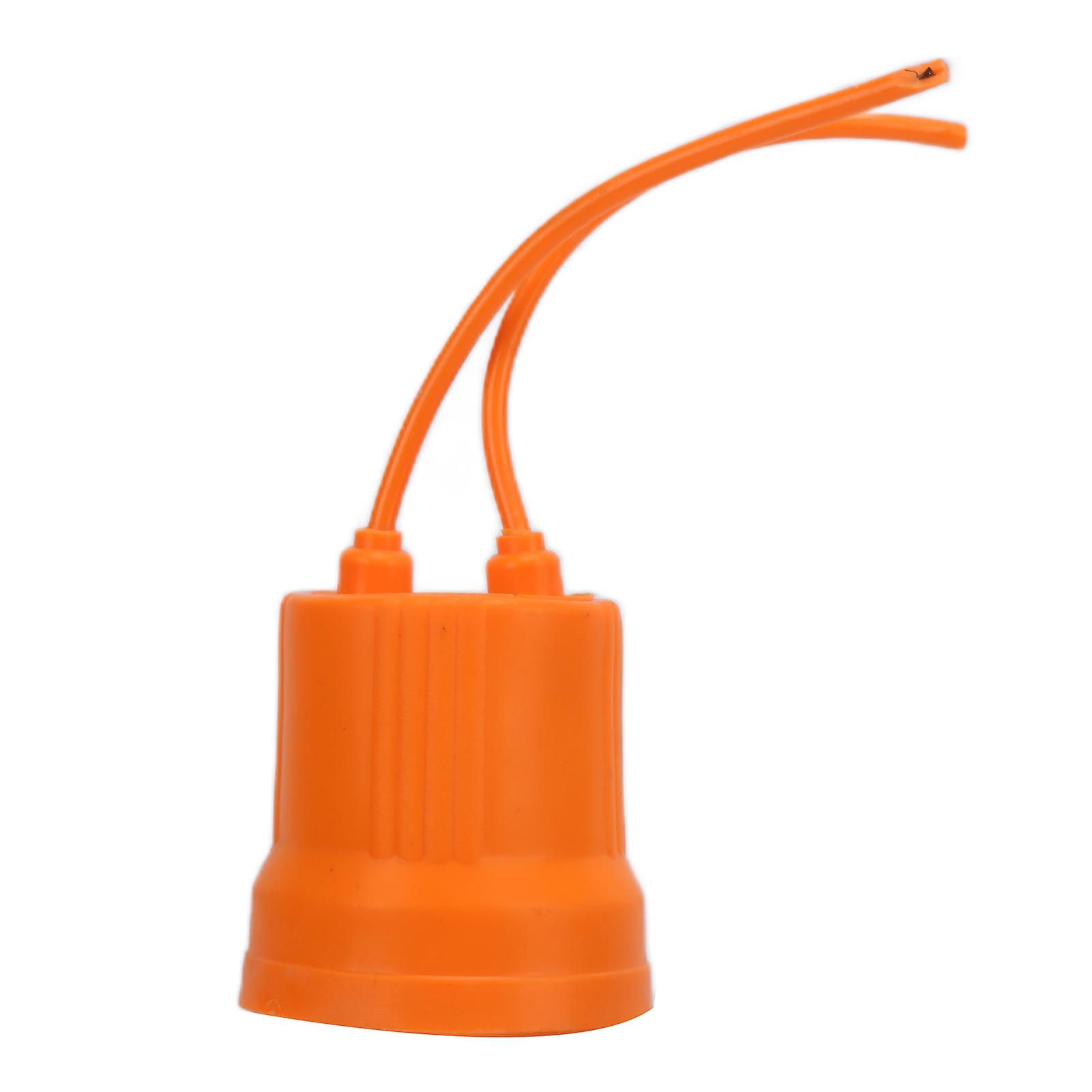 Heat Lamp Socket Infrared Breeding Heat Bulb Socket for Poultry and Livestock Brooding 220‑240VOrange Small Lamp Socket