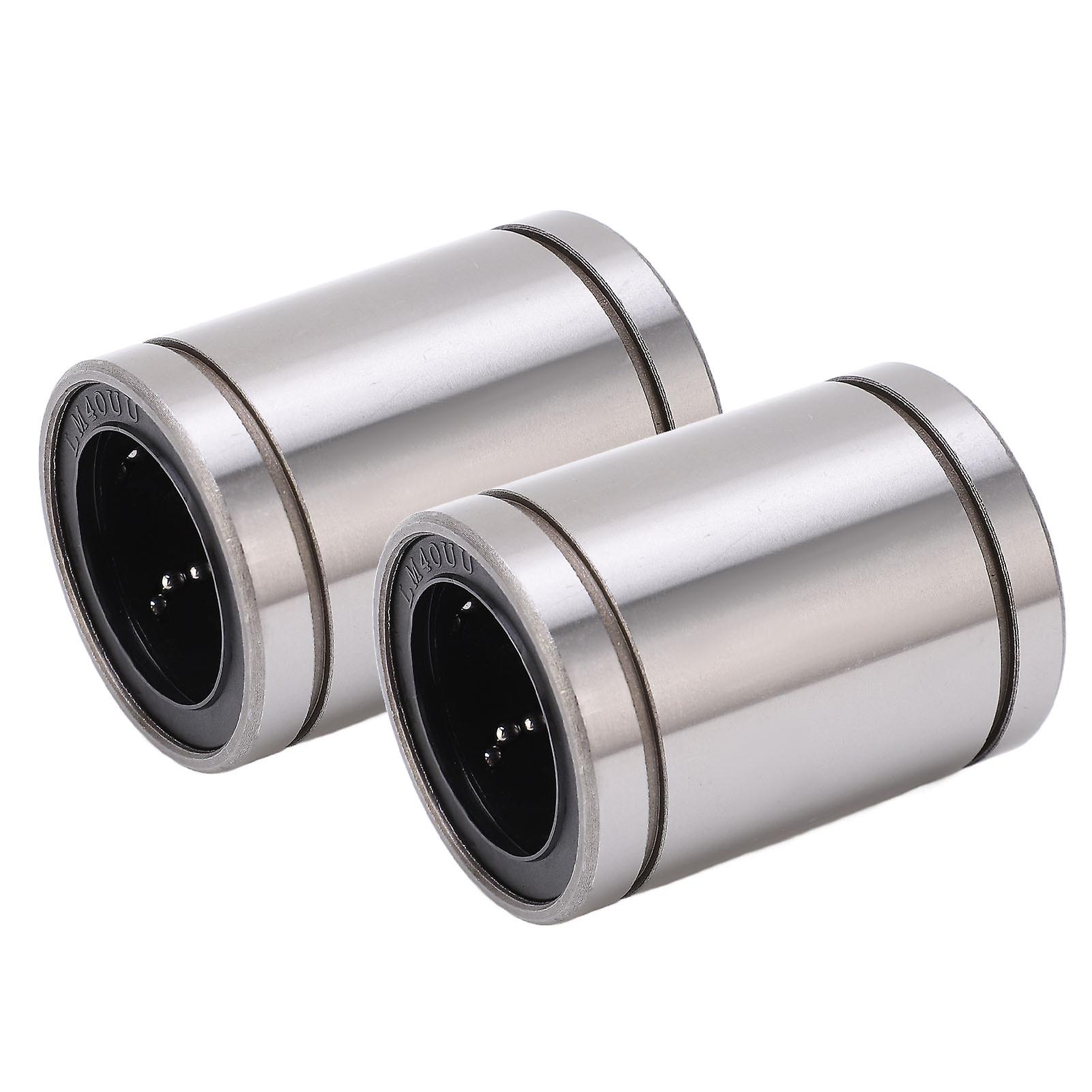 2Pcs Linear Ball Bearings Steel Low Noise High Speed Cylinder Linear Bearings for 3D Printers and Engraving Machines 