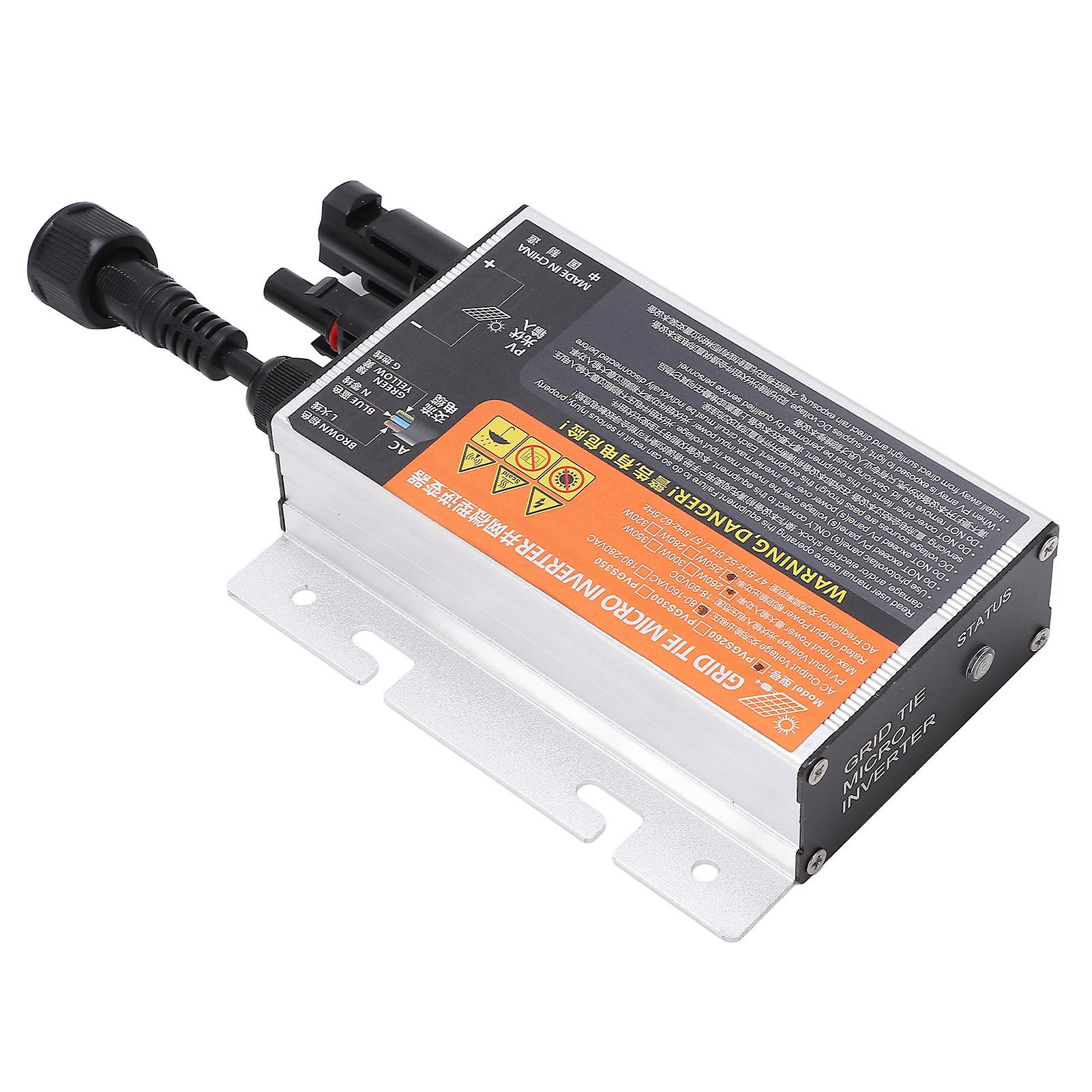 PVGS Solar Micro Grid Tie Inverter Solar Power PV Inverter Power Inverter 18‑60V 260W 110V