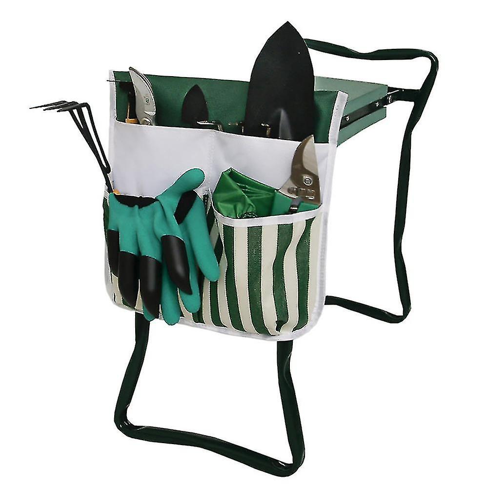 Garden Kneeler Seat Stool With Tool Bag