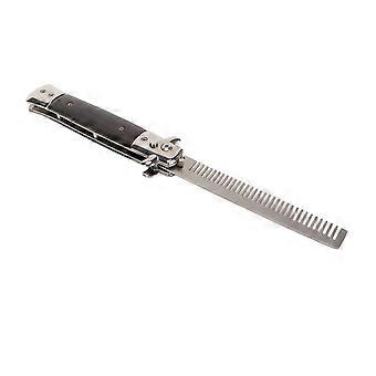 Switchblade Comb Men Automatic Push Button Foldable Pocket Oil Hair Comb for Hair Beard Moustache