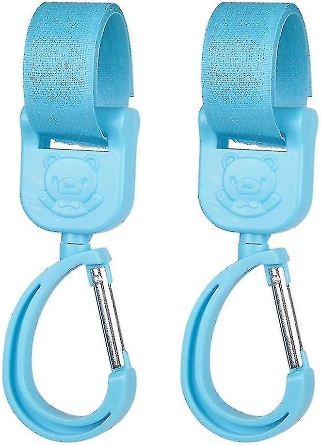 2pack 360-degree Rotating Stroller Hooks, Heavy Duty Non-slip Stroller Hook Stroller Bag Clips For H