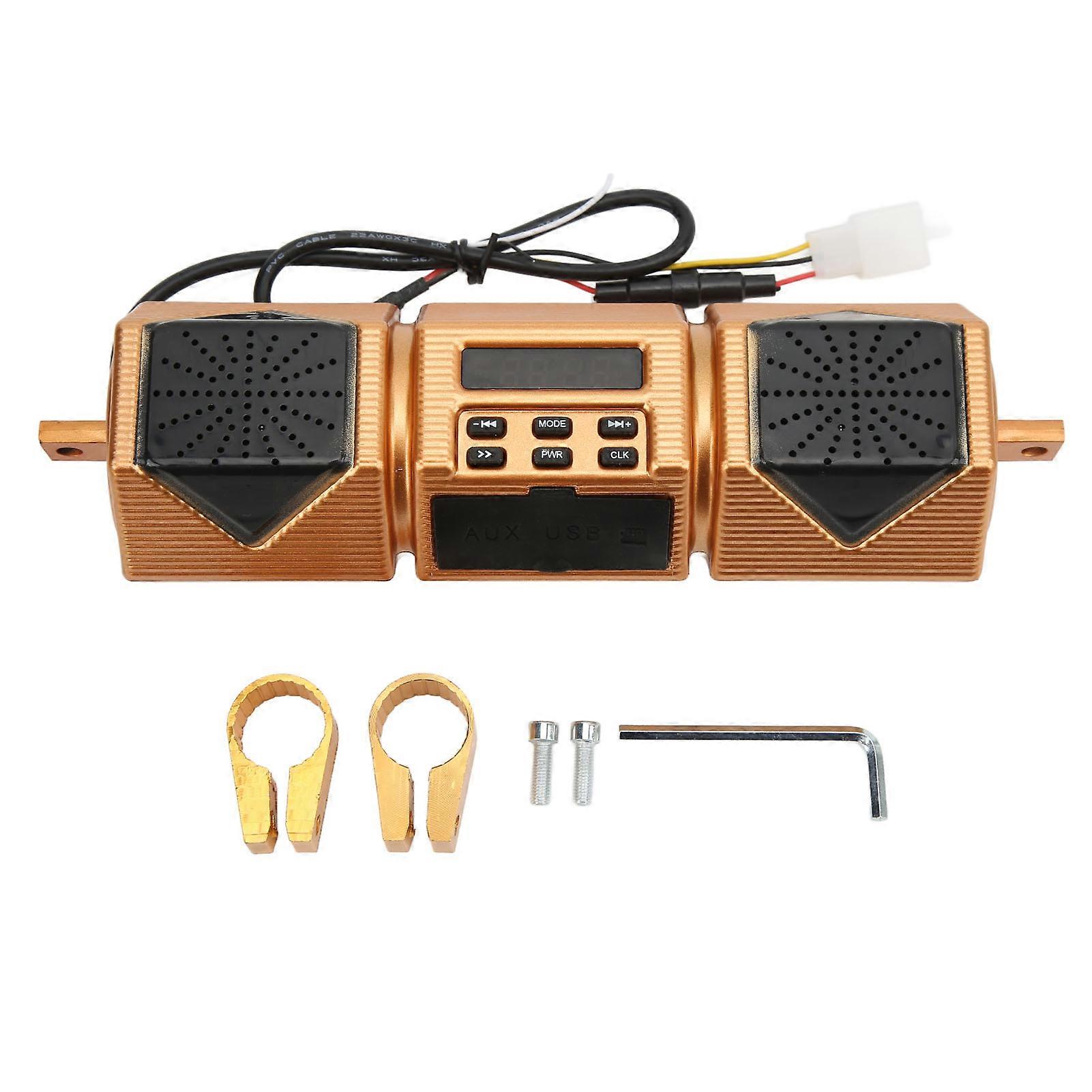 Motorcycle Stereo Speaker Handlebar Mount MP3 Music Player IP54 Waterproof Universal o Amplifier System