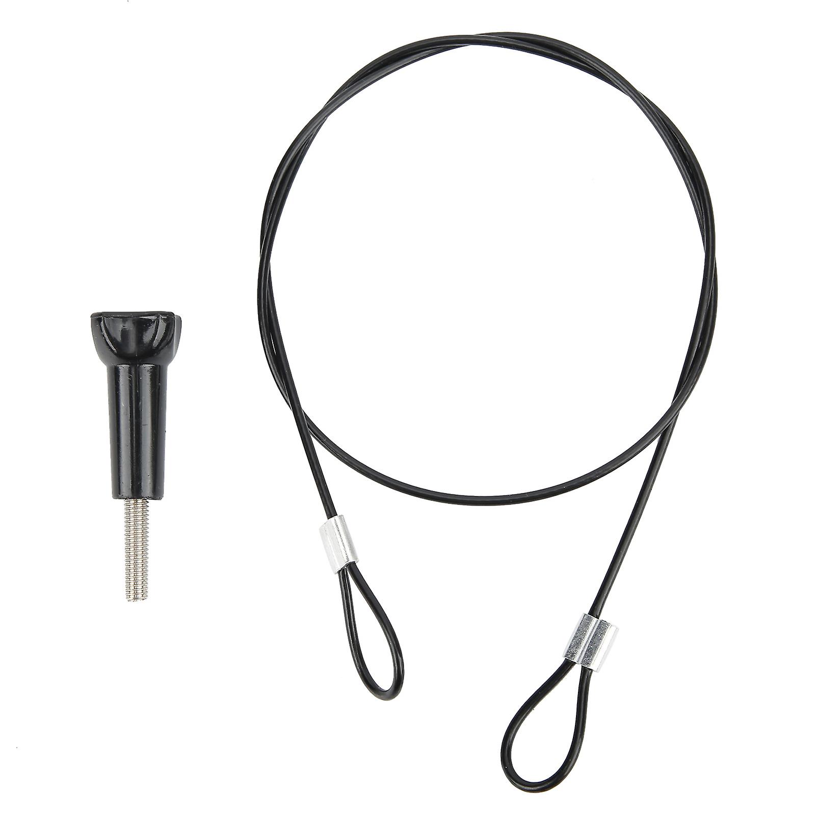 60cm Stainless Steel Anti-lost Lanyard with 6.35mm Screw for GOPRO/OSMO Action Cameras