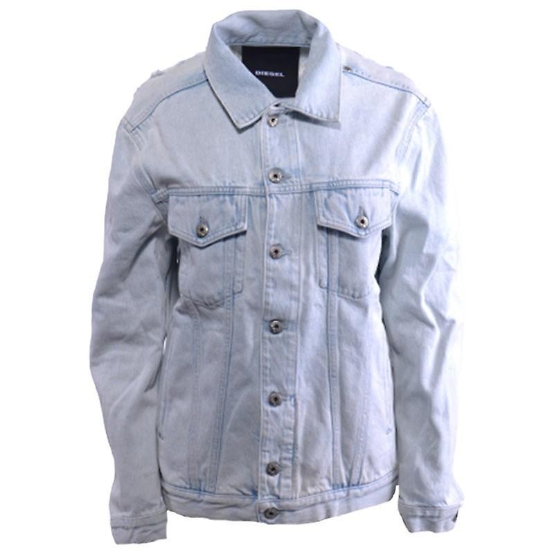 Diesel De Vise 084ir Womens Trucker Jacket Distress Denim Co