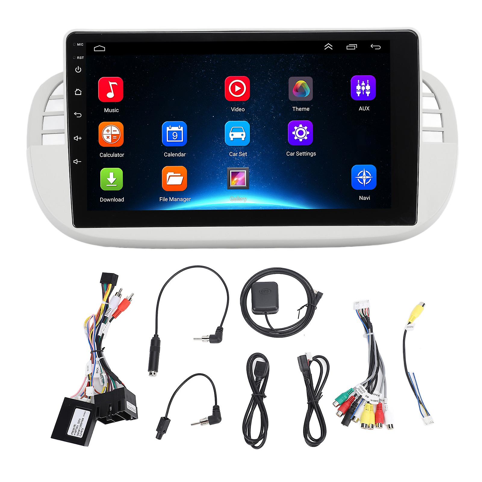 Autoradio da 9 pollici per Android Wireless CarPlay GPS Navigazione Touch Screen Lettore Multimediale Sostituzione per Fiat 500 2G RAM 32G ROM