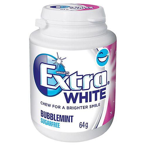 BUBBLEMINT Extra White Sugar Free Chewing Gum Bottle Breath Freshening 6x64g