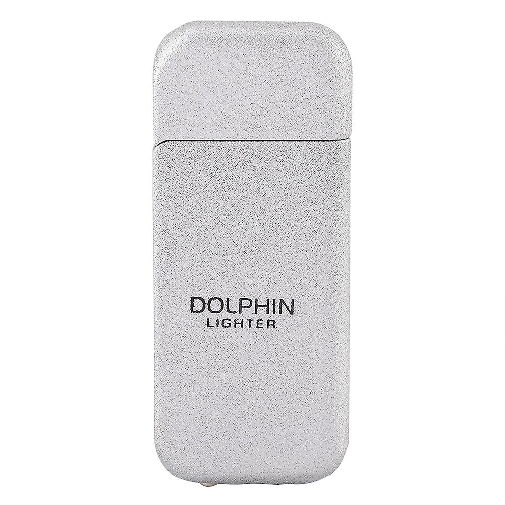 Slim Safe Normal Flame Butane Gas Refillable Cigarette Lighter Without Gas Silver