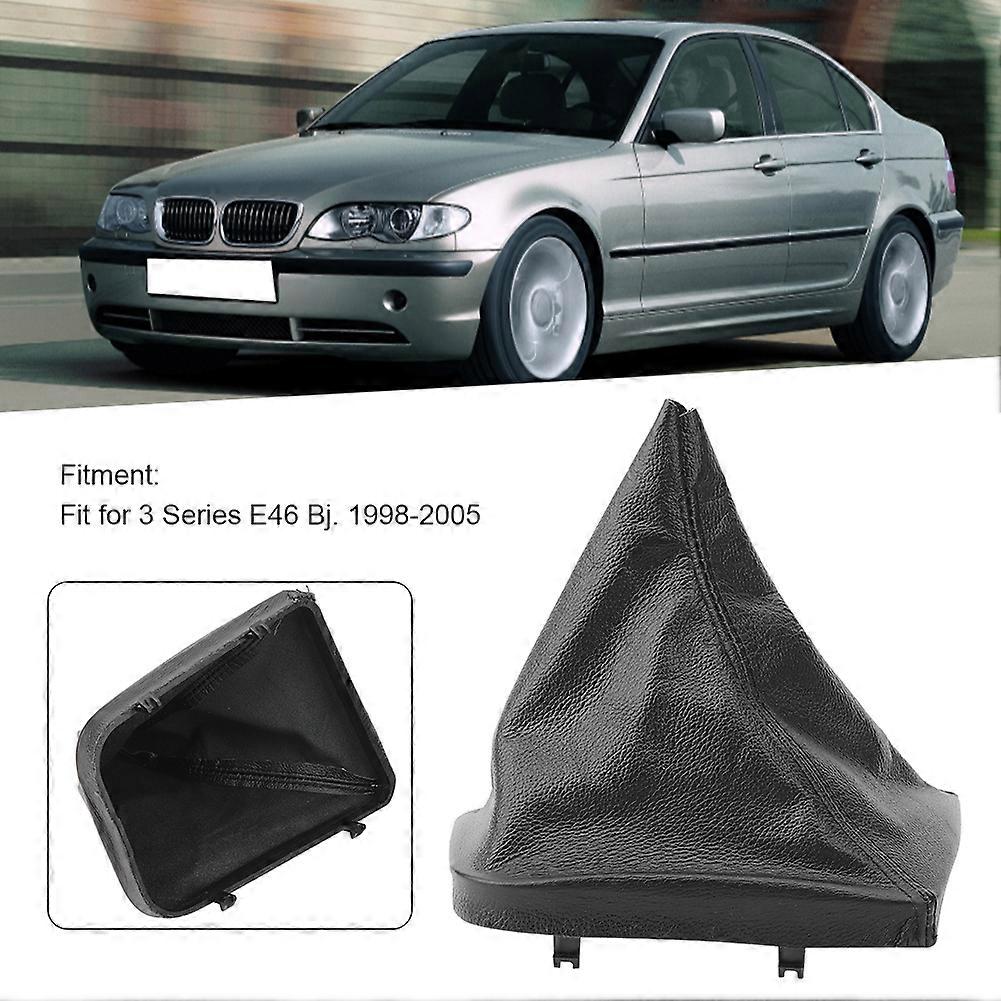 Leather Black Shift Boot Cover Gearshift Collar for 3 Series E46 1998-2005