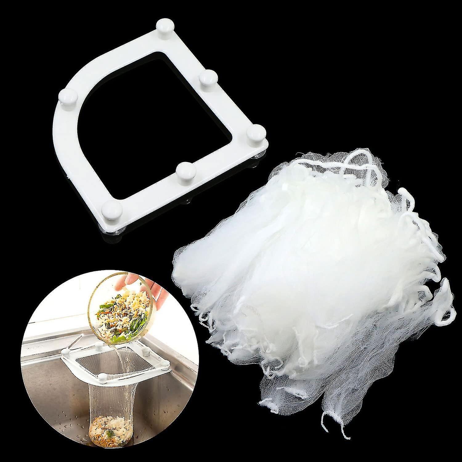 Strainer Drainer Mesh Sink Strainer - Triangular Strainer Drain Sink Bag Kitchen Organizer With 50 H