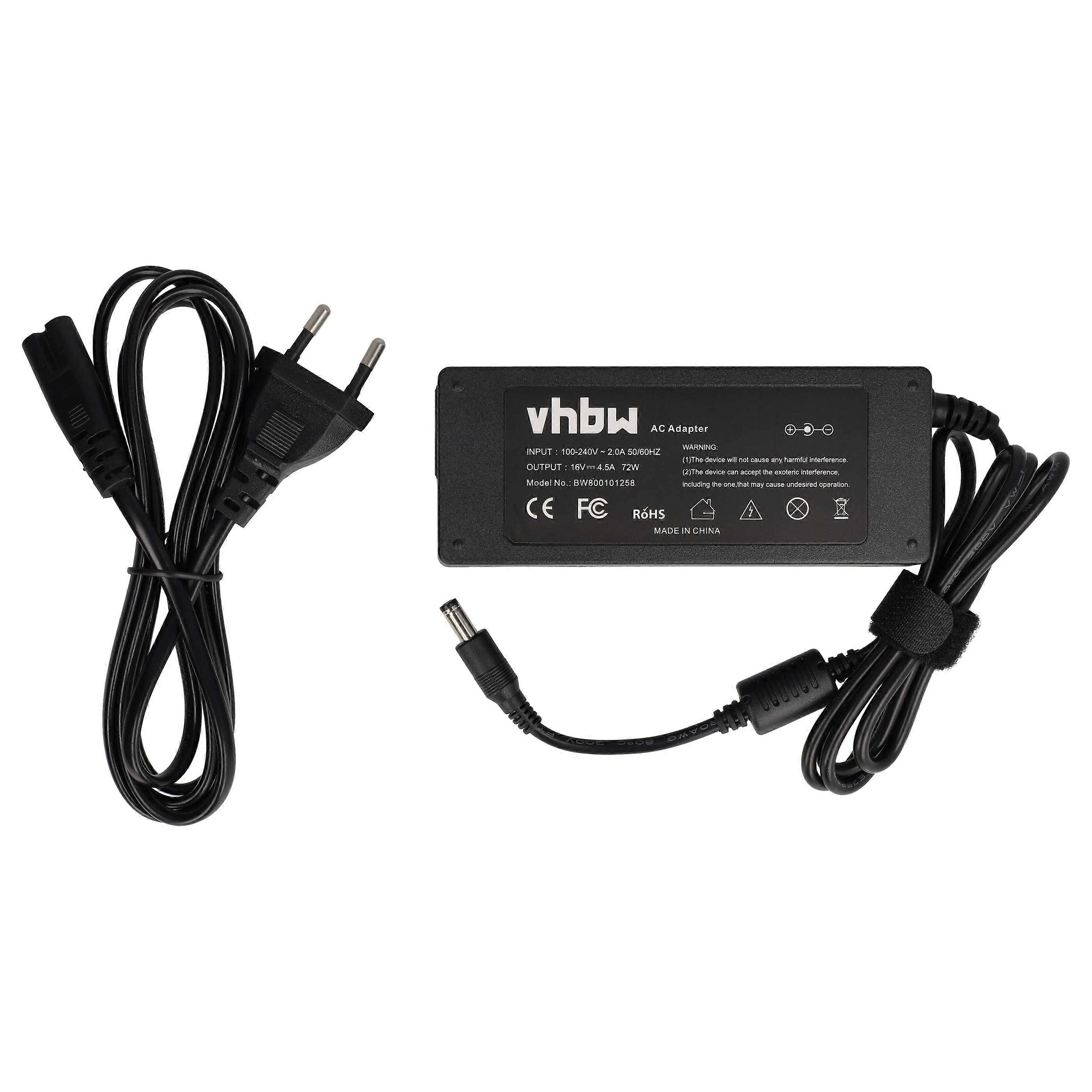 vhbw Nätadapter kompatibel med IBM Lenovo ThinkPad 701CS, 770E, A20, A20M, 770X, A21M, 770Z, A21e, 770, A20P, A21, A22E, 770ED Bärbar dator - 200 cm, 72 W