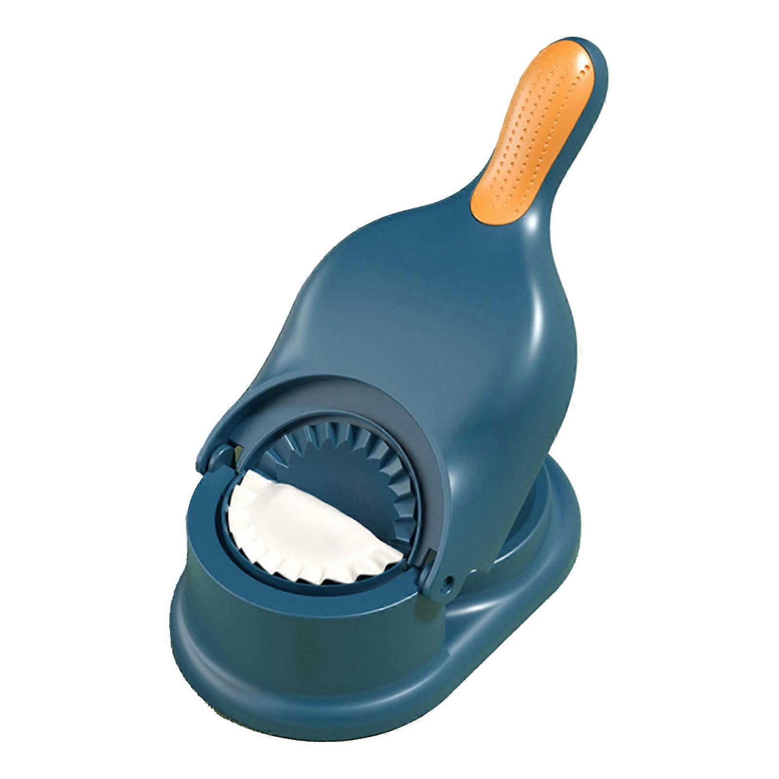 Blue Manual Dumpling Press for Homemade Wrapper Making in Your Kitchen