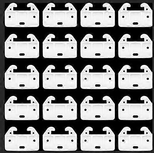 Length 58 * width 41 mmPlastic drawer guides Drawer rail guides Furniture replacement parts for chests of drawers, hutches and drawer systems, white (