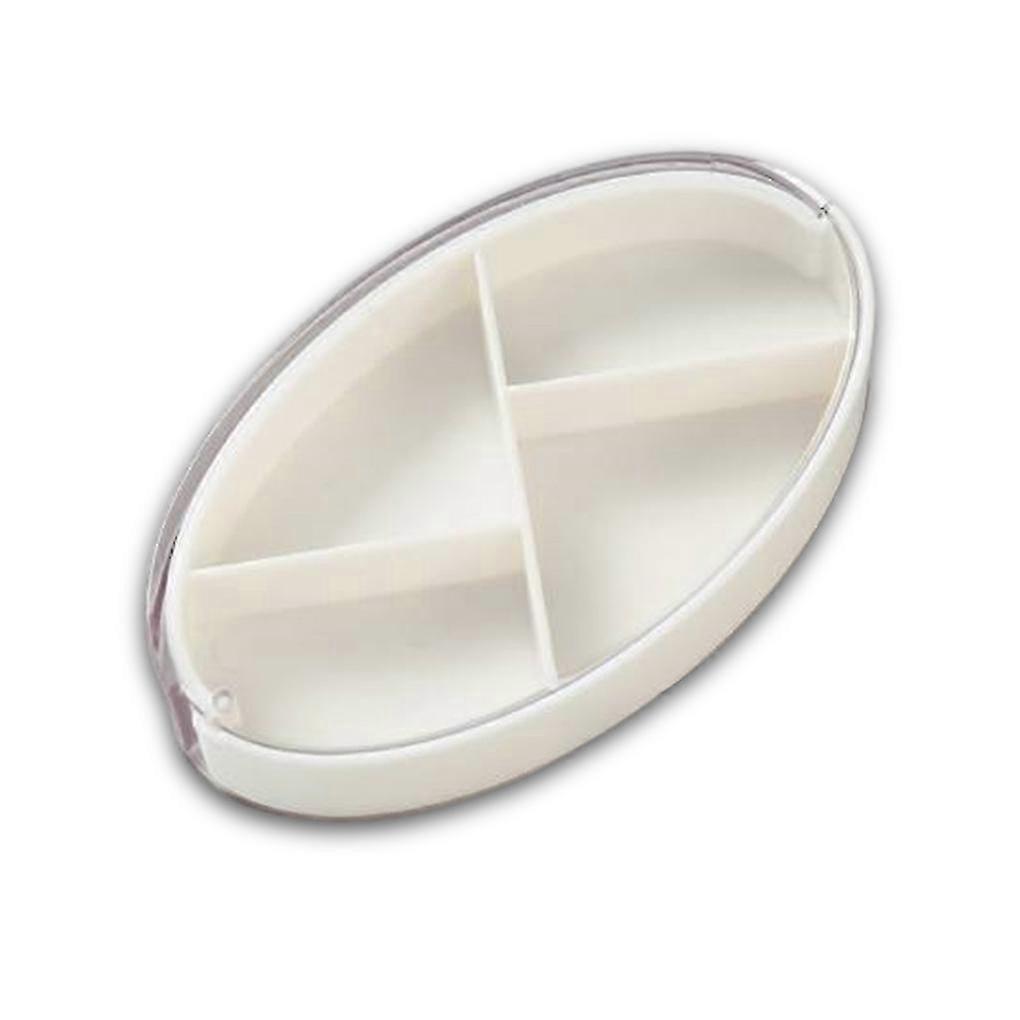 Pill Box Portable Rotatable 4 Lattices Tablet Sealed Dispenser Sugar