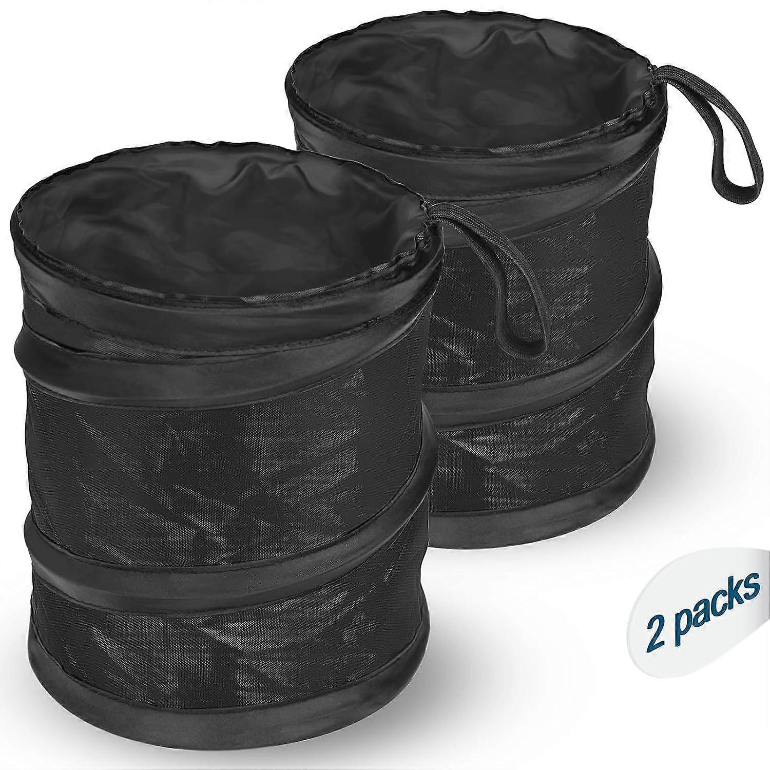 Lot de 2 poubelles de voiture pliable portable camping-car, camping, voyage