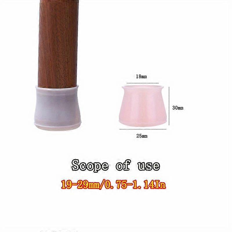 24pcs Elegant Polished Silicone Chair Leg Protectors: Noise-Reducing, Scratch-Free Floors, Smooth Movement, and Durable Use