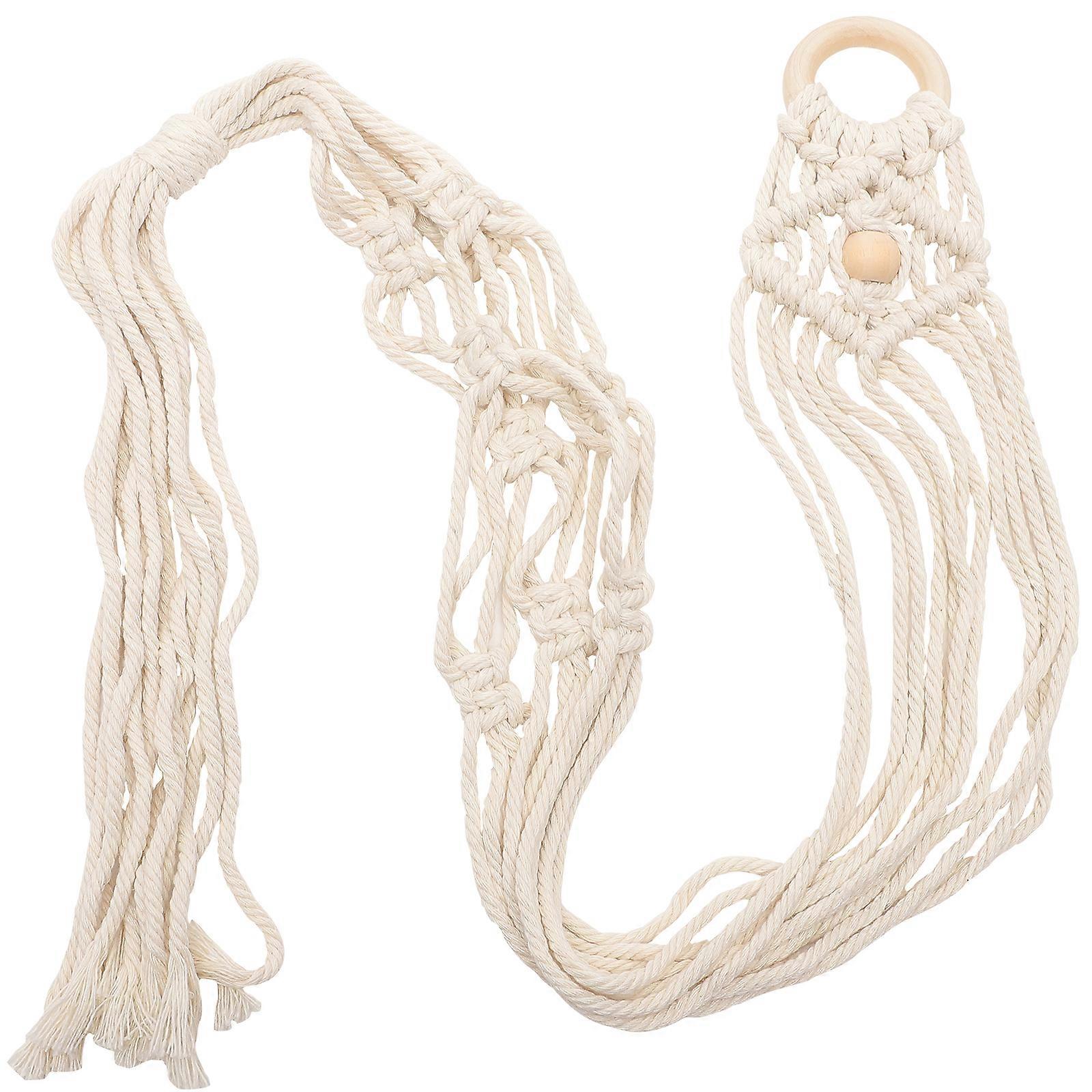 Macrame Ukulele Hanger Cotton Rope Macrame Wall Mount Hanger Guitar Holder