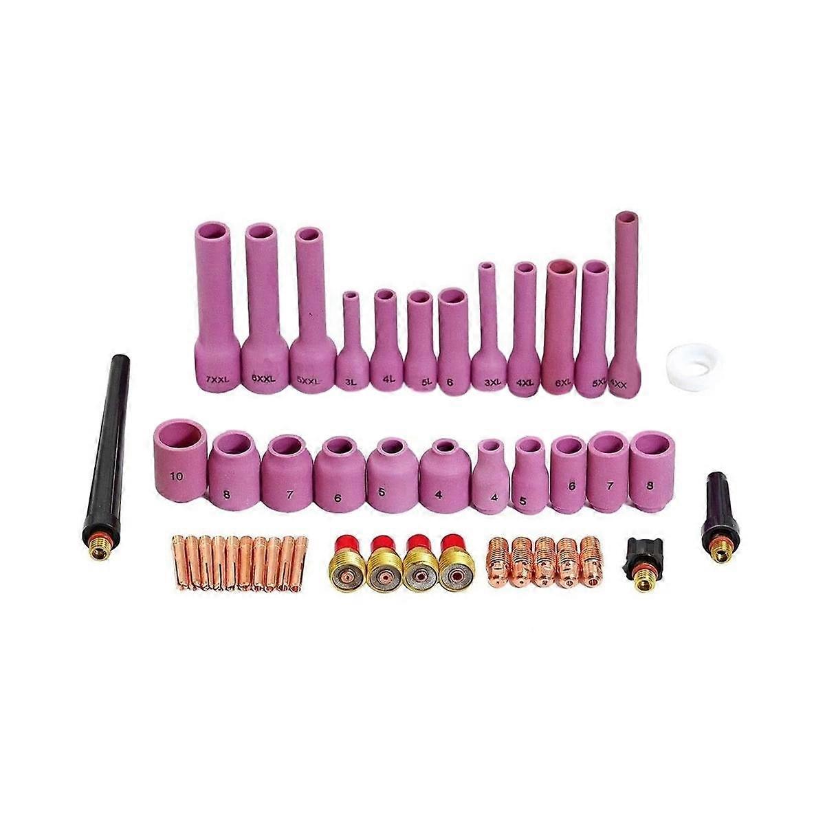 TIG Sveising Torch Stubby Gass Lens for WP9 WP20 TIG Back Cap Collet Bodies Kit Holdbar Praktisk Acc