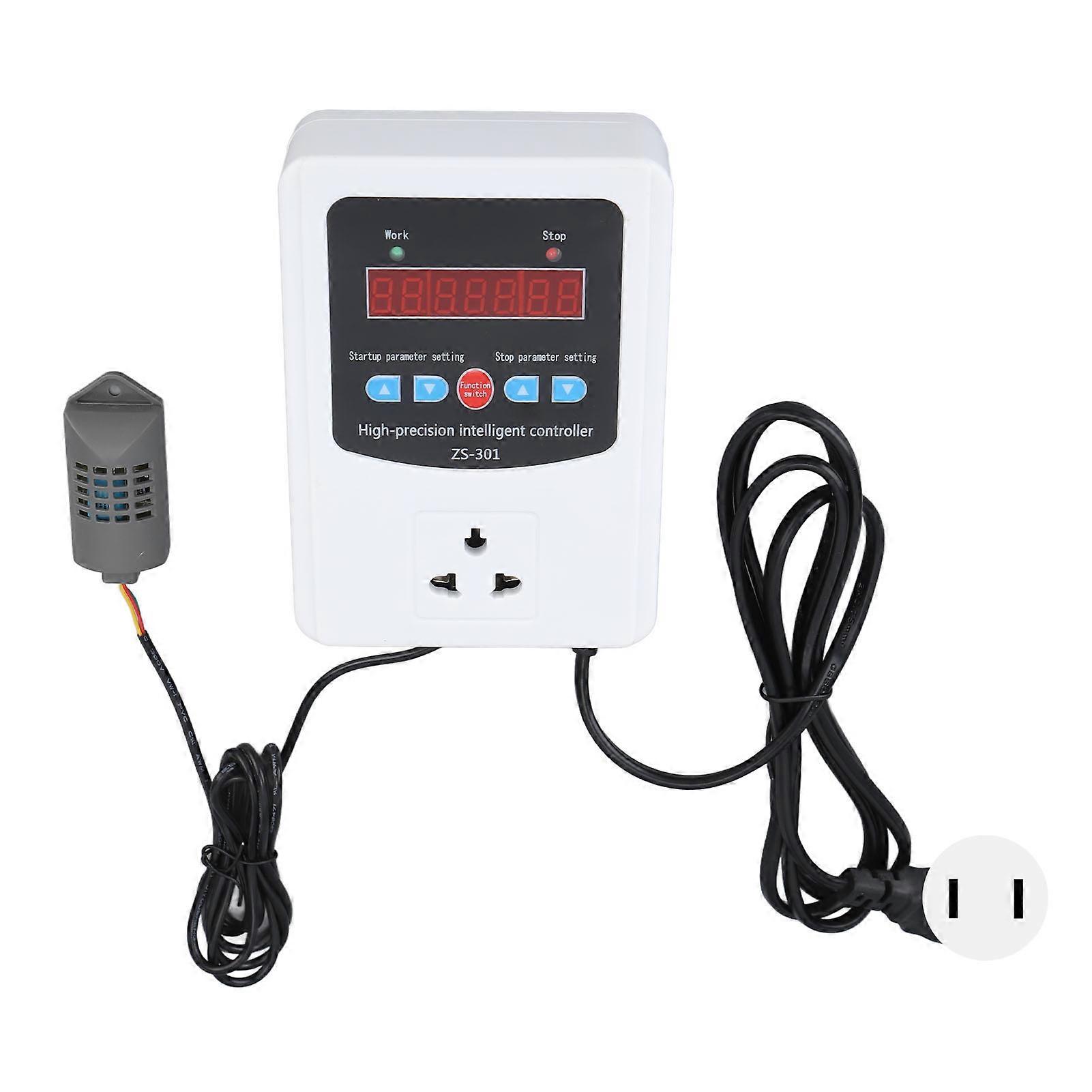 1500W Digital Humidity Controller LCD Display Humidistat Plastic Timing Air Humidity Controller for Home Farm Greenhouse US Standard 110V