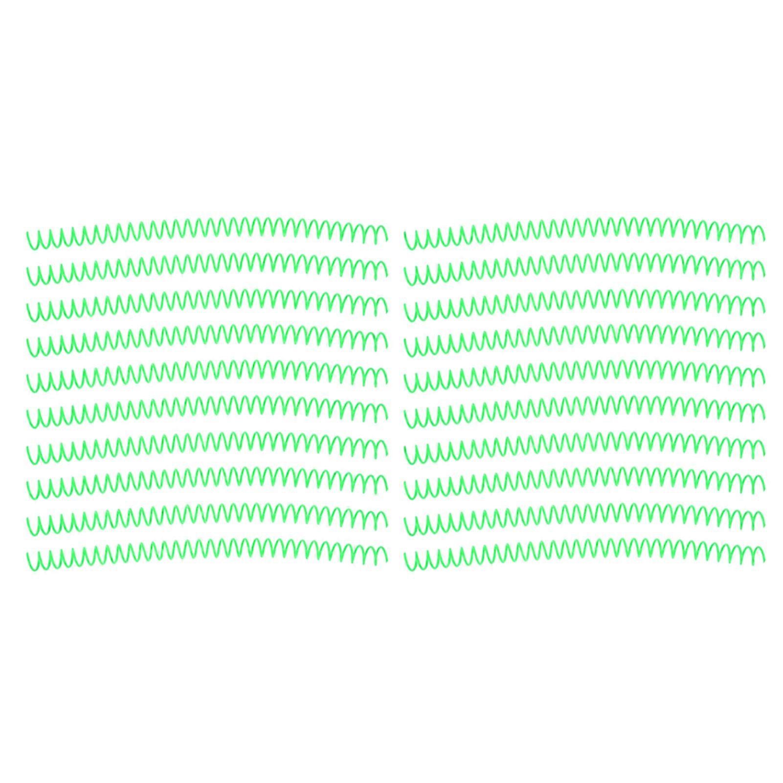 20Pcs Spiral Binding Coil Large Capacity Spine Comb 30 Holes 13mm Diameter Set Kit Green