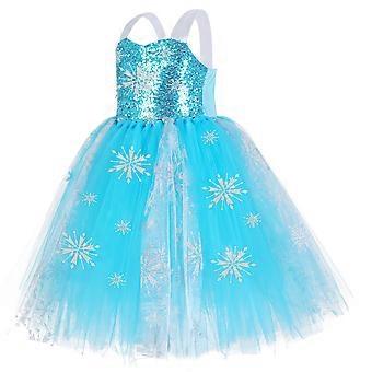 Princess Tutu Girls' Ice Princess Elsa Dress Birthday Dress Blue 2 M(3-4Y) Princess Tutu Girls' Ice Princess Elsa Dress Birthday Dress Blue 2 M(3-4Y)