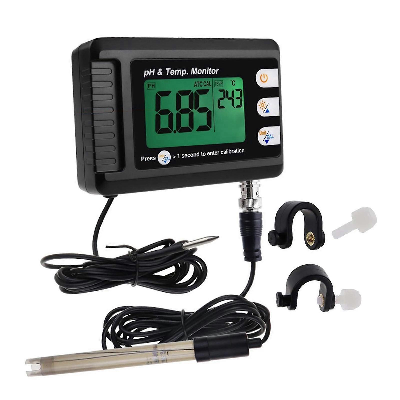Portable PH Meter Tester Sturdy Water Quality Monitor for Swimming Pool Pond